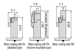 Schematic photo of PA Connector (High box type)