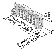 Schematic photo of Dsub Connector JS series